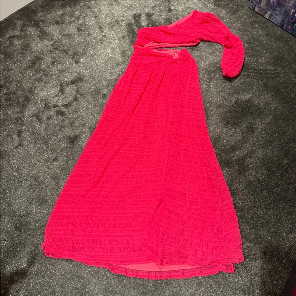 SHEIN cut-out asymmetrical one shoulder maxi dress